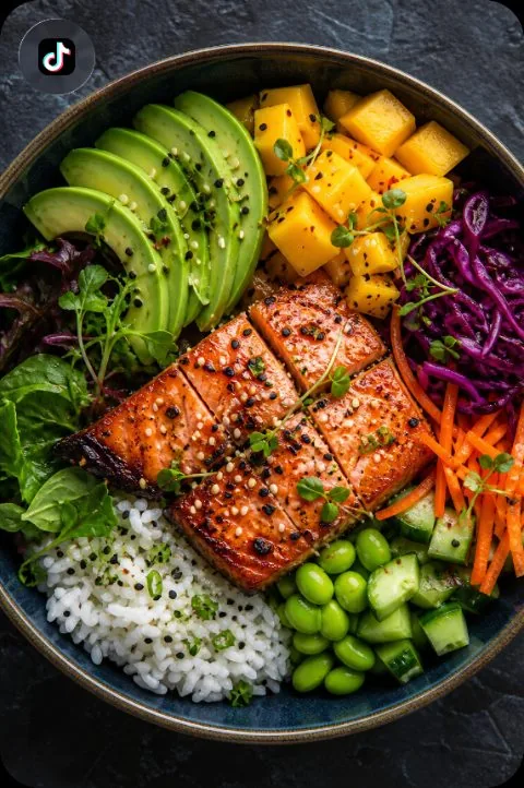 Salmon poke bowl
