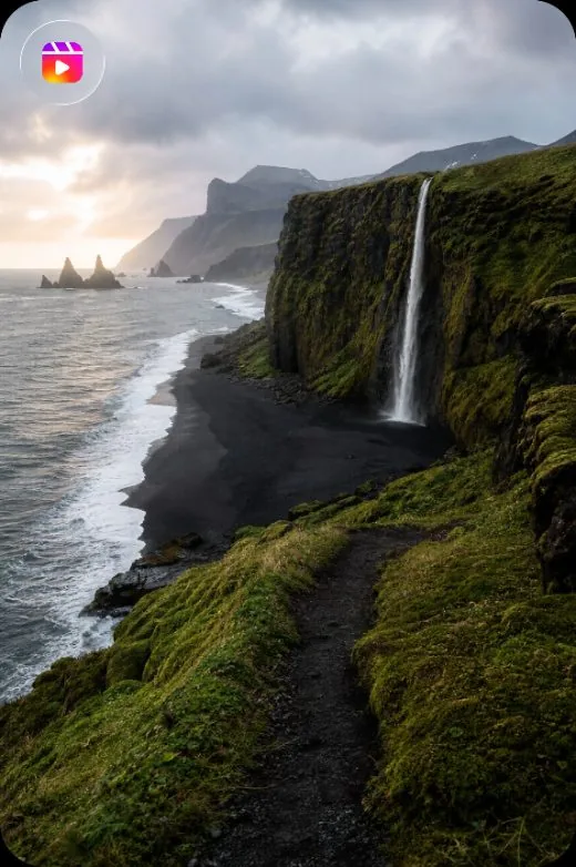 Iceland coast trail